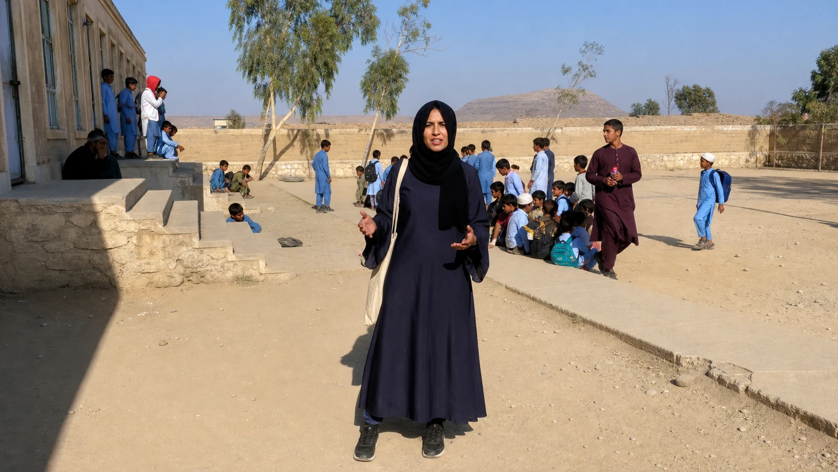 Gaja Pellegrini-Bettoli durante un reportage in Afghanistan